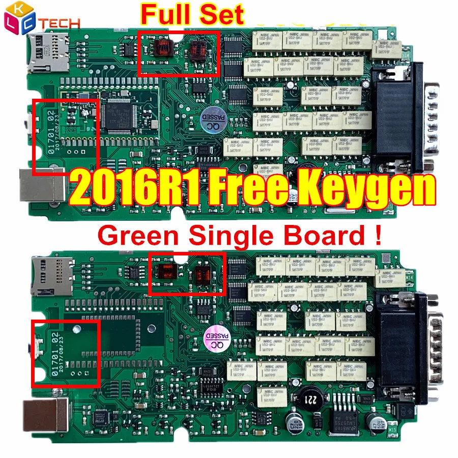 Красный 701 2016R1,00/2015R3 Keygen Одиночный Зеленый PCB TCS PRO OBDIICAT OBDII интерфейс автомобиля/грузовика диагностический инструмент Авто сканер