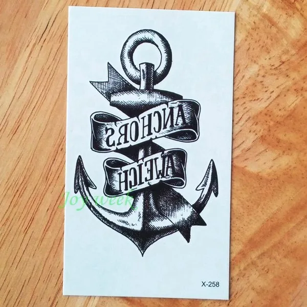 Водонепроницаемая Временная тату наклейка Старая школа якорь стикер s флэш
