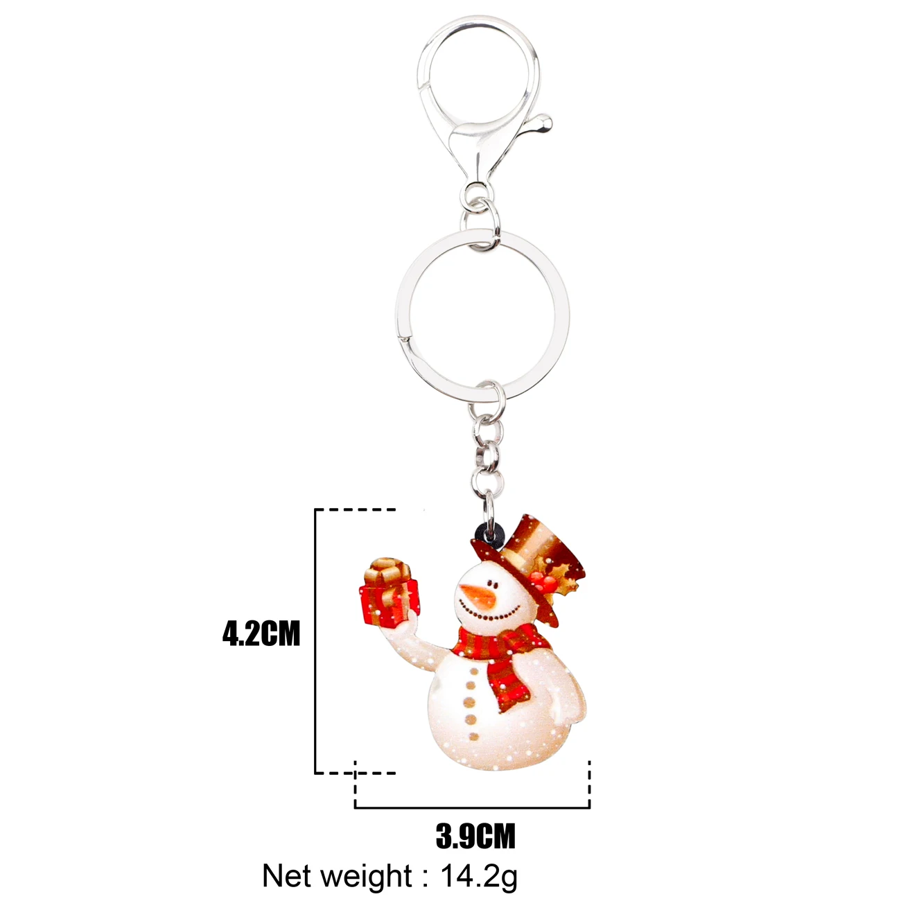 WEVENI Acrylic Christmas Snowman Key Chains Keychain Xmas Party Gift Jewelry For Women Girls Bag New Year Cartoon Bijoux 2018 | Украшения и
