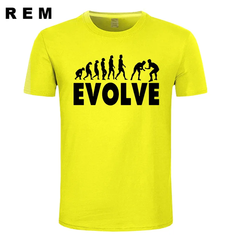 

Summer New Brand Quality Evolve Wrestling Evolution School Funny T Shirts Short Sleeve O Neck Cotton T-shirts