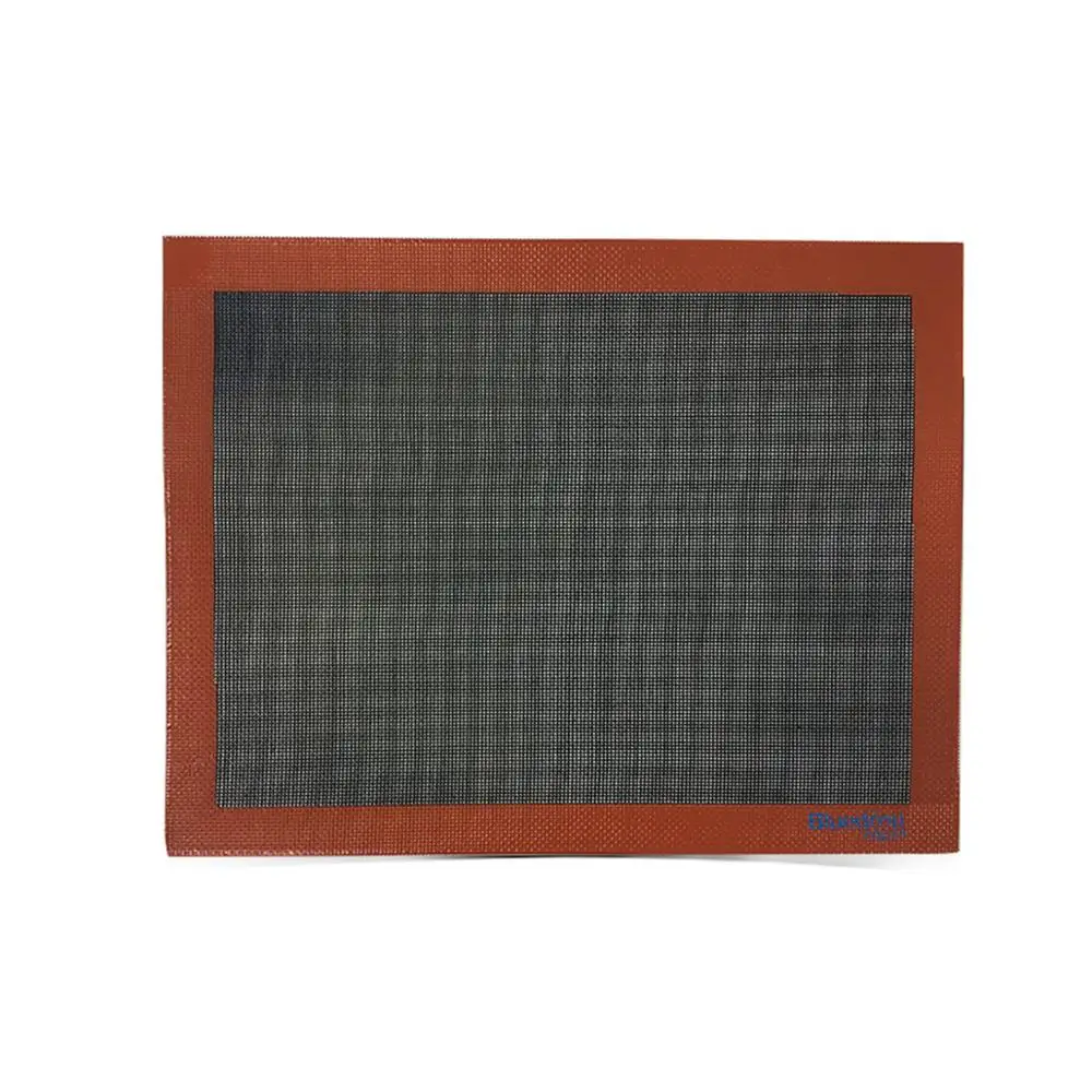 Безлипучий перфорированный силиконовый коврик для выпечки хлеба, многоразовая сетчатая прокладка для сладких булочек, бисквитов и эклеров размером 27х32 см.