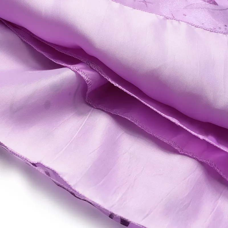 

Flying Sleeve Summer Dress for Girls Rapunzel Princess Costume Children Cosplay Party Dress Kids Fancy Floral Tangled Clothing