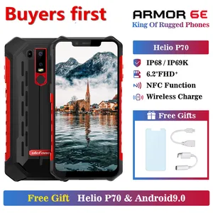 Ulefone Armor 6E Водонепроницаемый смартфон с 5,5-дюймовым дисплеем, восьмиядерным процессором Helio P70, ОЗУ 4 Гб, ПЗУ 64 ГБ, Android 9,0