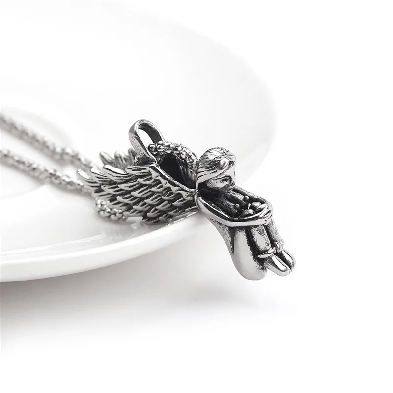 Металлическая подвеска в виде крыльев Ангела для ожерелья кулоны пистолета