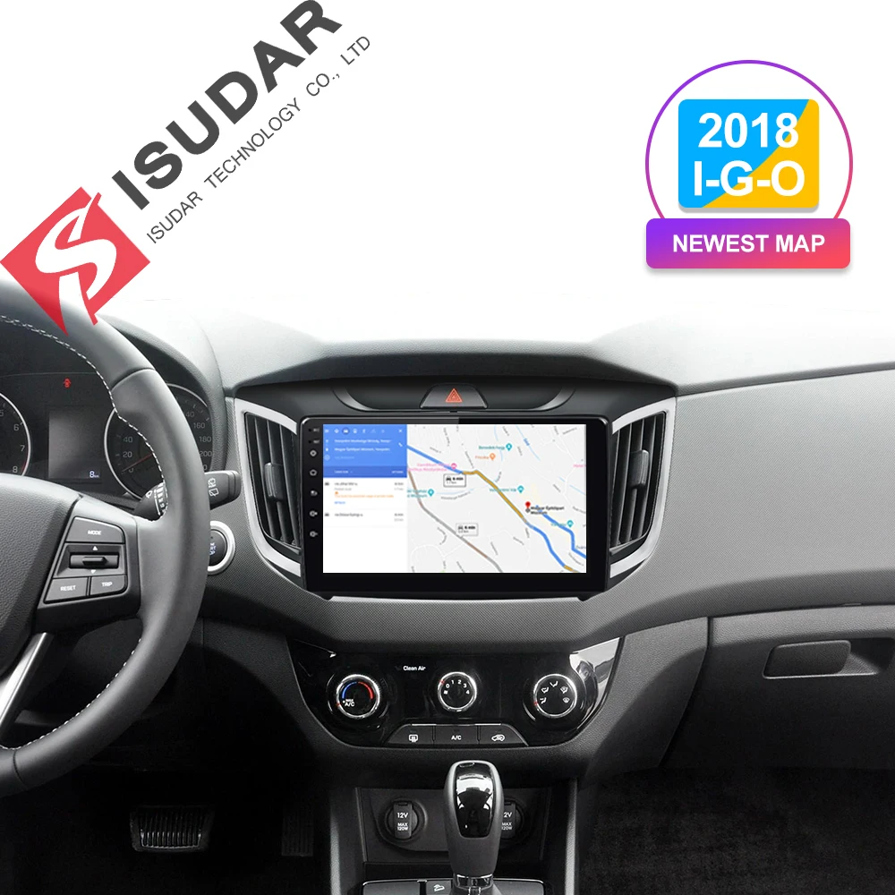 Isudar Авто Радио Android 9 для hyundai/Creta ix25 1 Din Автомобильный мультимедийный видео плеер gps Навигация FM USB DVR DSP ram 2 Гб