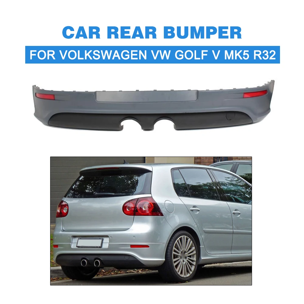 ПУ Неокрашенный Серый праймер Автомобильный задний бампер для Volkswagen VW golf V MK5 R32