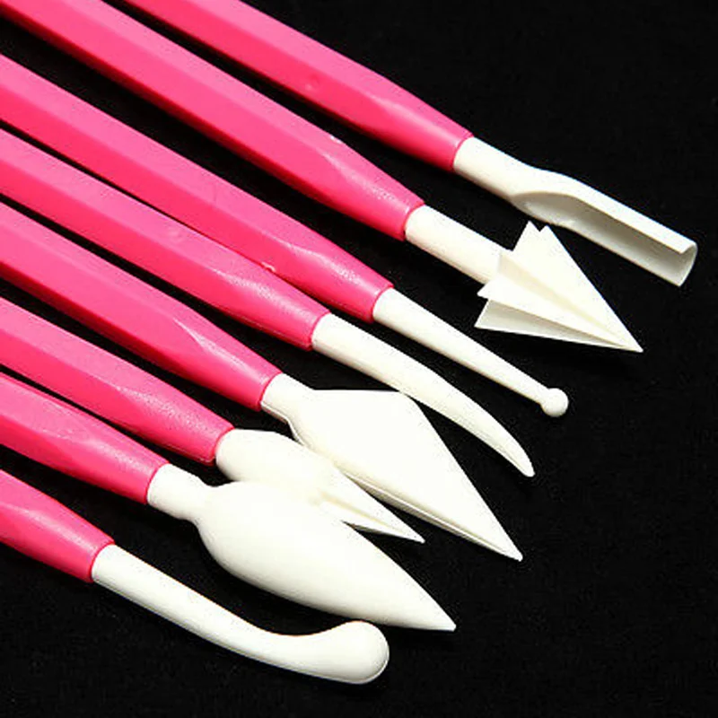 8 шт. двойные (16 форм) инструменты для лепки из красного пластика DIY торты