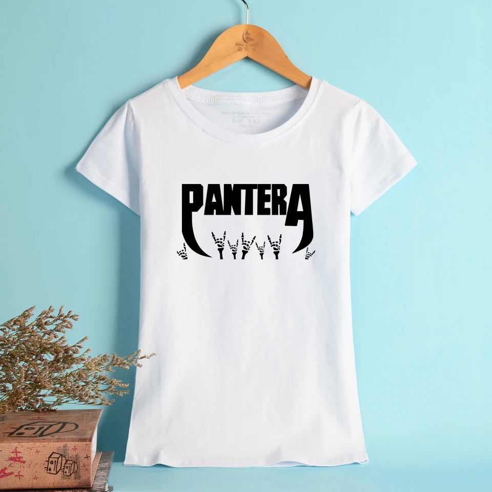 Новые футболки Pantera Женская хлопковая свободная футболка Летняя женская Мода