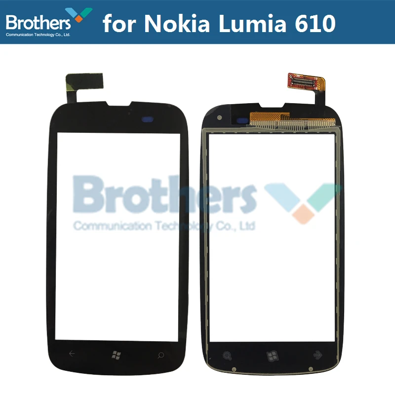 Оригинальный сенсорный экран дигитайзер для Nokia Lumia 610 Переднее стекло объектив