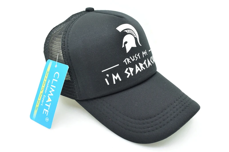 Климат Spatacus Trucker Кепка s Мужчины Спартак Черная кепка s жаркое лето я Спартак крутая бейсбольная сетка Кепка Дальнобойщика шляпа