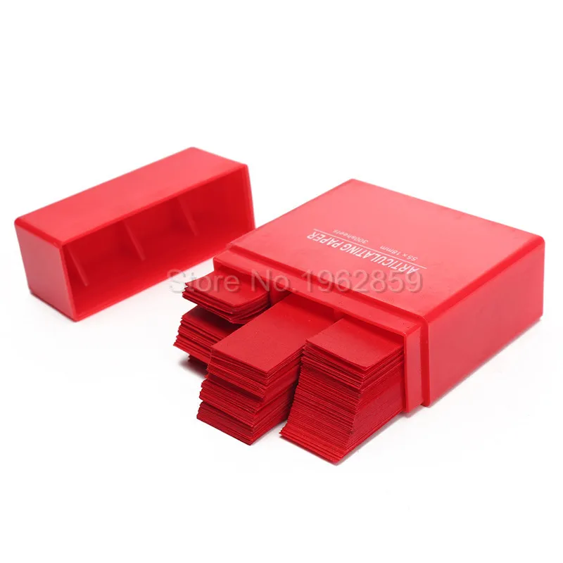 2 коробки (600 листов) Стоматологическая сочленяющая бумага синие полоски Красная