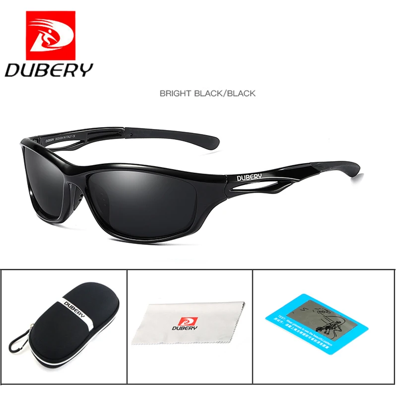 

DUBERY 2019 New Polarized Sport Sunglasses To Protect Against Ultraviolet Rays Men's Glasses Fashion Eye Protector Wind with Box