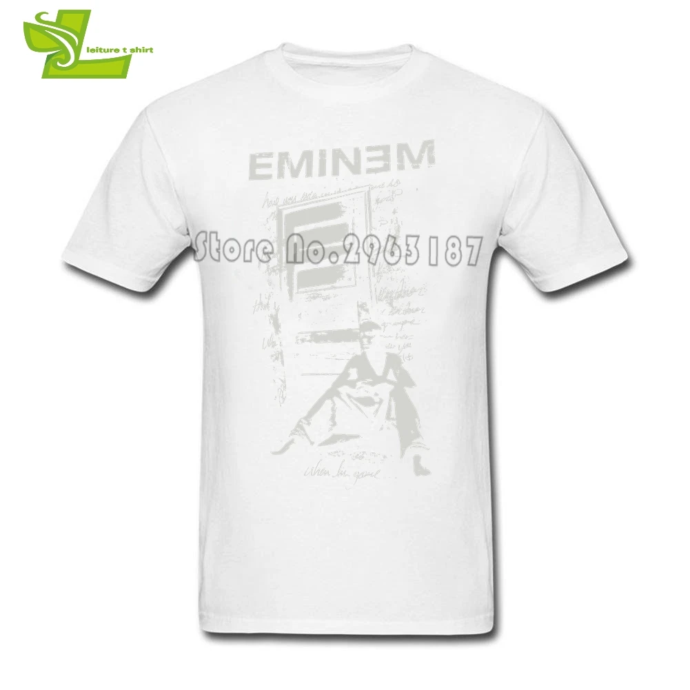 Футболка Eminem Мужская с коротким рукавом приталенная круглым вырезом