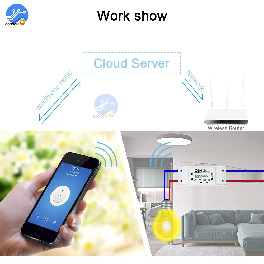 DIY больше Wifi переключатель беспроводной дистанционный светильник Умный домашний комплект Автоматизация релейный модуль контроллер работа с Alexa для Google Home