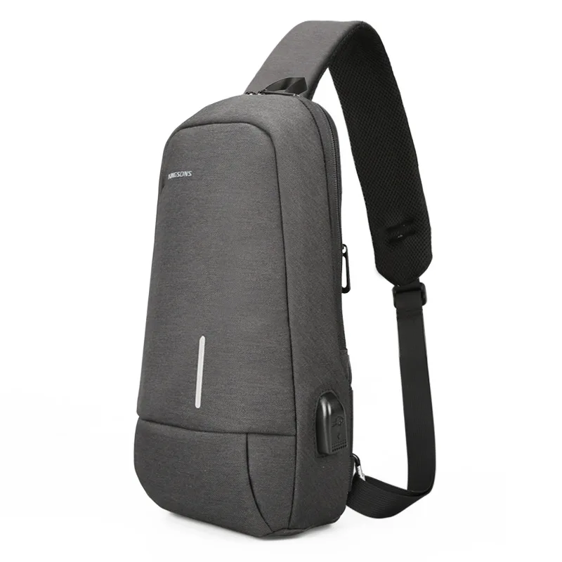 Messenger Chest Bag Women USB Charging Sling Crossbody Back Pack for Teenager Boys Travel School Shoulder Bag Fashion Kingsons