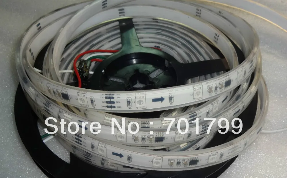 5 м DC12V 30 светодиодов/м 10 шт. ws2811 ic/метр (10 пикселей) светодиодная цифровая лента IP68