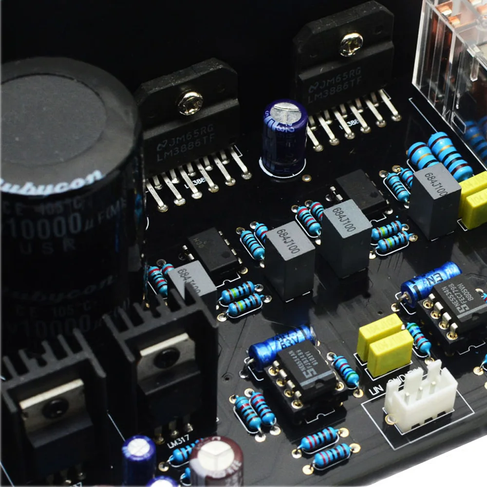 CNIKESIN LM3886 стерео высокого Мощность Плата усилителя OP07 двигатели переменного тока