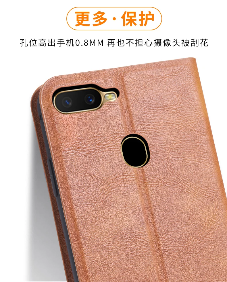 Роскошный кожаный чехол-книжка с подставкой в стиле ретро для OPPO F9 A7 A7X K1 K3 R17 Realme 5 3 Pro Q X Lite Чехол-книжка Магнитный чехол