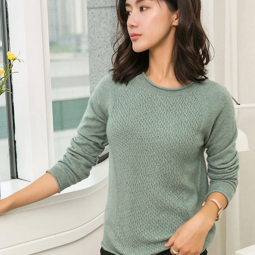 Hot Sale Winter Spring Women Sweater 100% Pure Cashmere Knitted Pullovers Oneck Standard Clothes Woman Jumpers Fashion Girl Tops | Женская