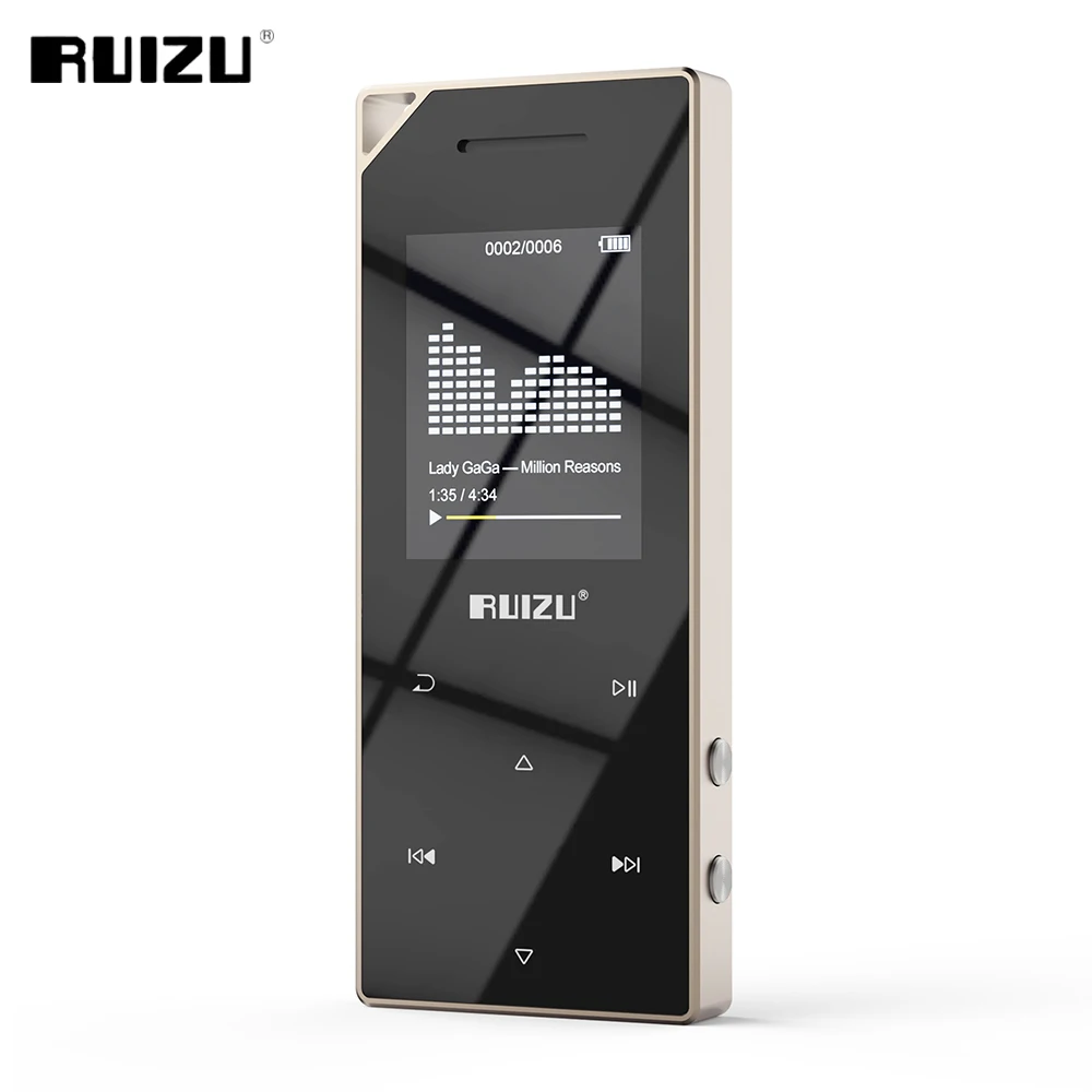 Ruidu D05 металлический MP3-плеер Bluetooth 4,0 портативный аудио 8 Гб спортивный музыкальный плеер со встроенным динамиком FM электронные книги Поддержка TF карты