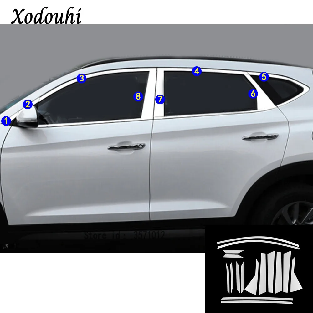 Для Hyundai Tucson 2015 2016 2017 2018 стильная Палочка из нержавеющей стали стеклянный оконный