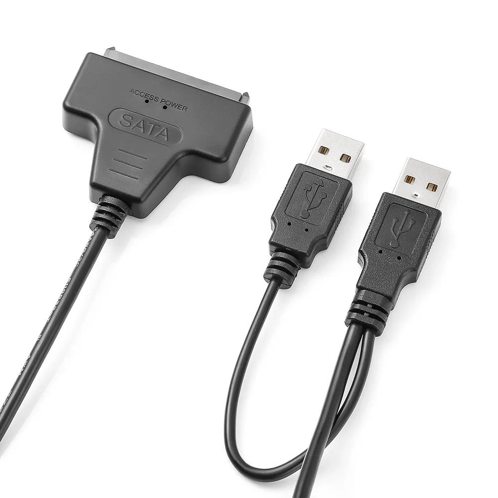 SATA кабель-конвертер для жесткого диска USB 2,0-Sata адаптер внешняя мощность для 2,5/3,5 дюймов SSD кабель-конвертер для жесткого диска