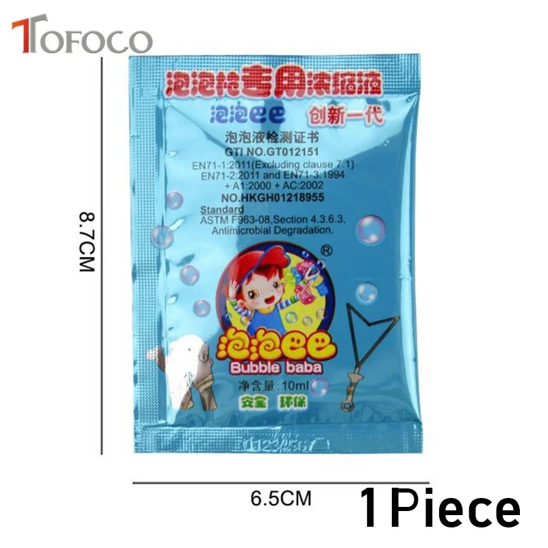 1 Piece TOFOCO пузырьковая бутылка для мыла/пузырьковый концентрат порошка для свадебной вечеринки игрушечный детский душ мыло производитель пузырей Для детей на открытом воздухе забавные игрушки - Цвет: 1 Piece