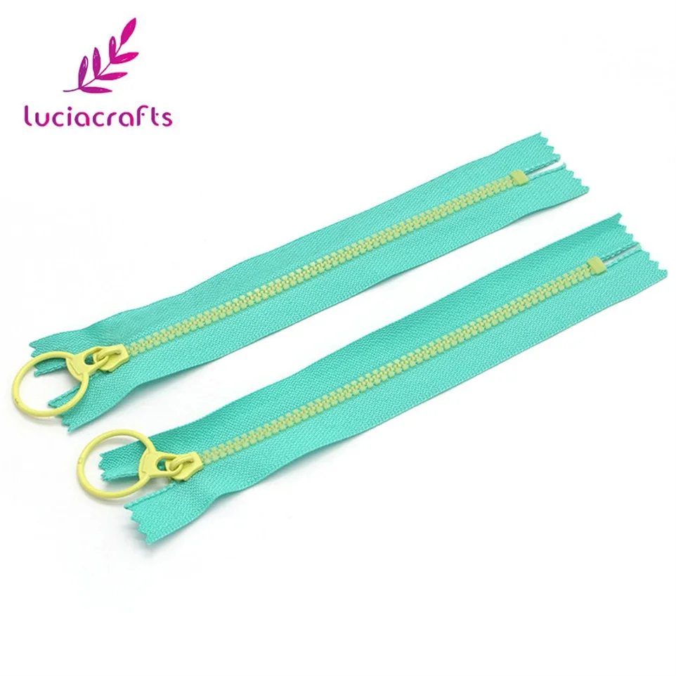 Lucia crafts 2 шт 15 см/20 см/30 см закрытые полимерные молнии тяговое кольцо молния голова DIY ручной пошив сумки аксессуары для одежды J0309