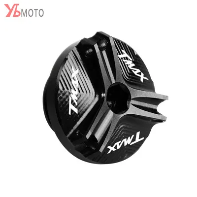 Oil Filler Cap Black Kickstand боковая подставка удлинитель увеличенная пластина и масляный наполнитель заглушка для Yamaha t-max TMAX 530 SX DX TMAX530 - Цвет: Oil Filler Cap Black
