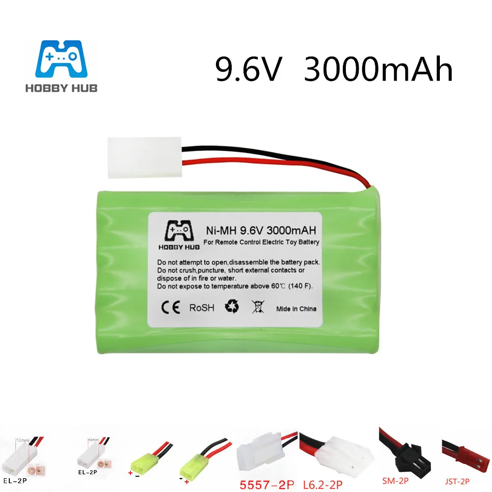 Аккумулятор hobby hub 9 6 в Ni MH 3000 мА/ч с несколькими разъемами перезаряжаемый
