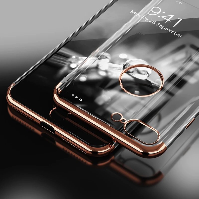 Roybens для iPhone 7 чехол из прозрачного силикона модный Ультра тонкий мягкий ТПУ