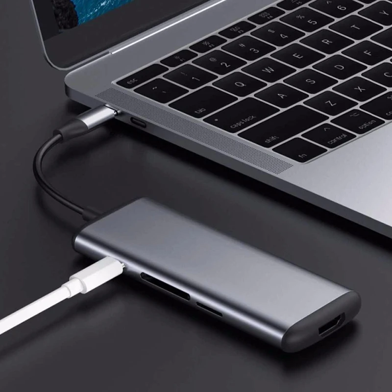 USB Type-C адаптер для зарядки Xiaomi новейший 6 в 1 Type C TF /SD /PD /2 USD 3 0/HDMI конвертер зарядное