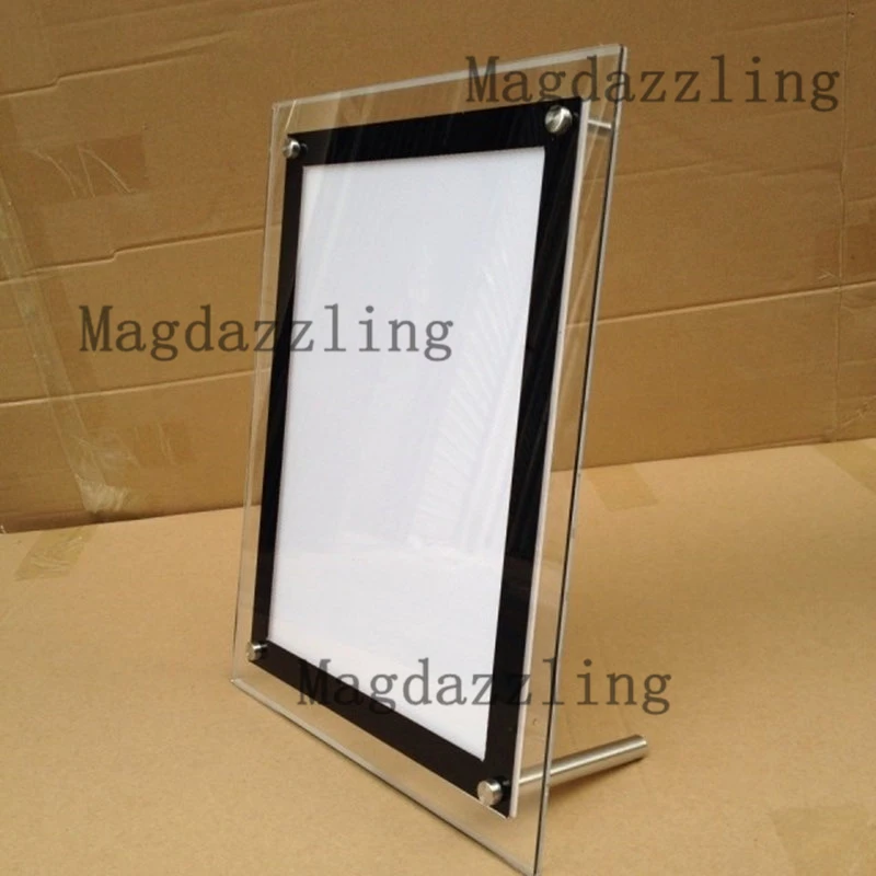 Тонкая светодиодная фоторамка с подставкой акриловые светодиодные панели меню A3