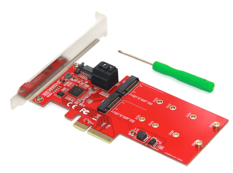 Карта RAID0 RAID1 AHCI M2 SATA Raid контроллер PCI Express X4 до 2 портов 3 0 6 Гбит/с + порта M.2 NGFF SSD B