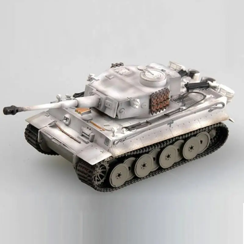 WW2 Немецкий Тигр 1 модель танка SS 1943 зимняя камуфляжная 1/72 легкая |