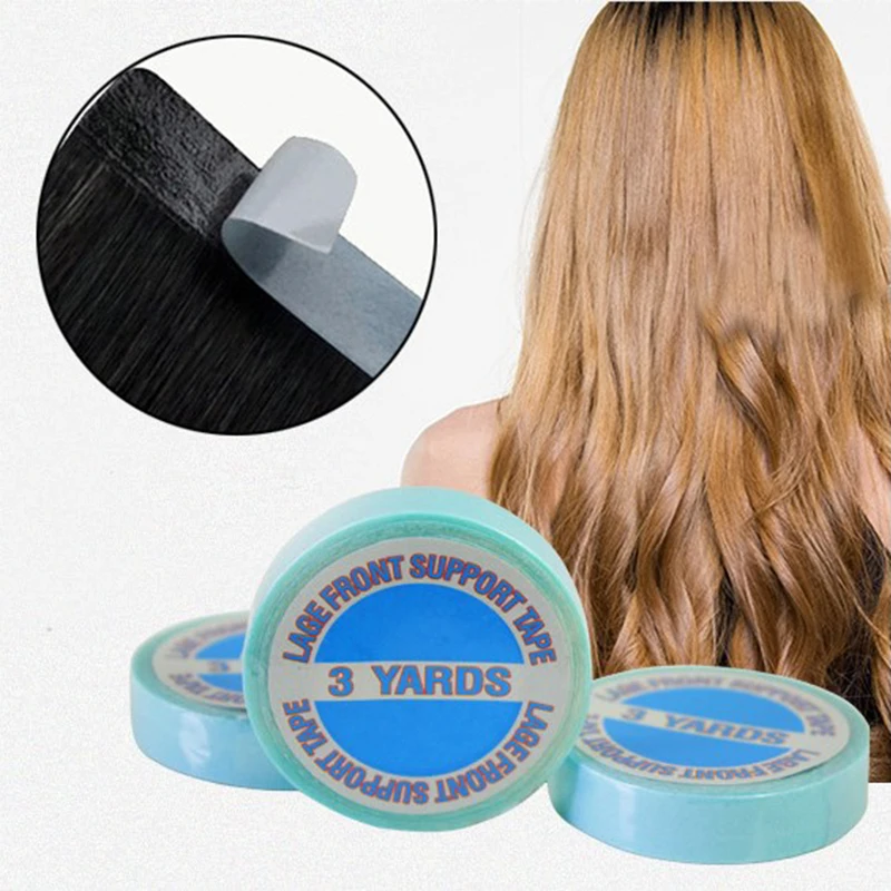 

3 рулона/лот 1 см 3 ярда лента для волос Двухсторонняя клейкая водостойкая суперлента для наращивания волос кружевной парик для волос 900 см