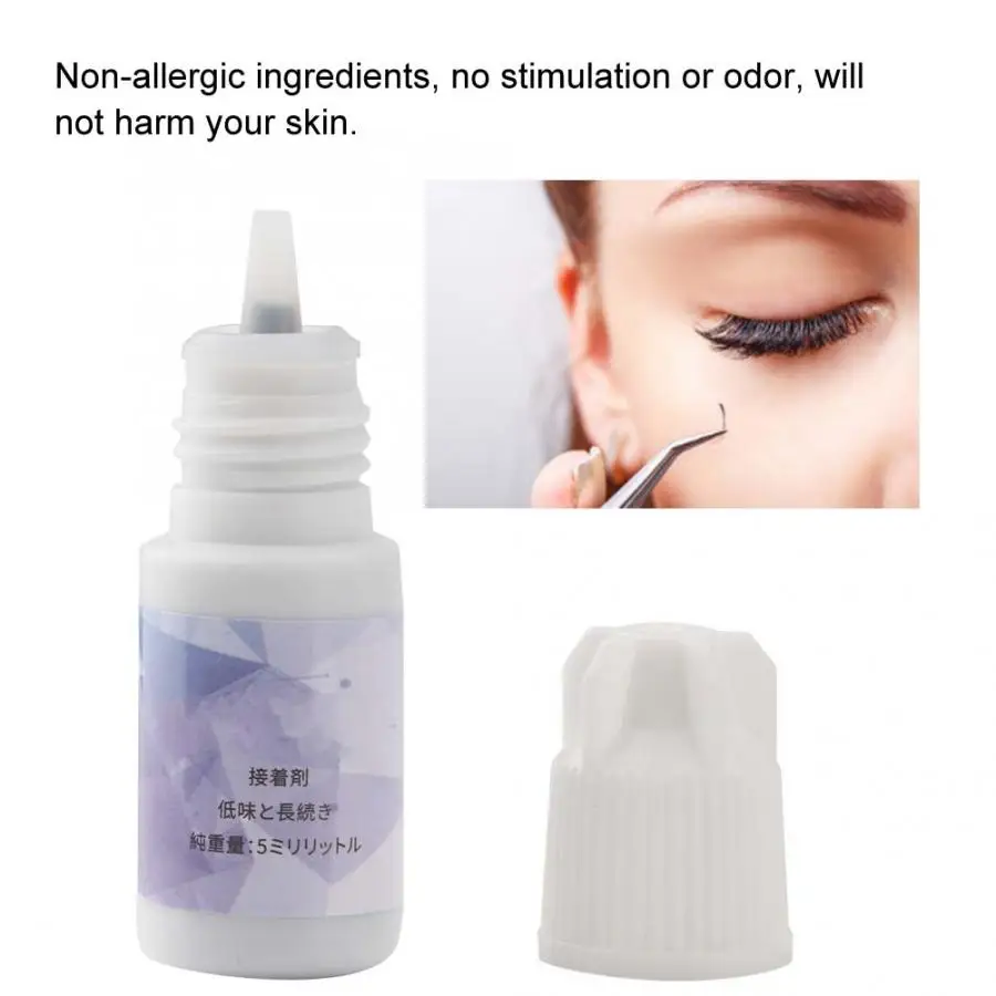 Профессиональный клей для наращивания накладных ресниц стойкий без