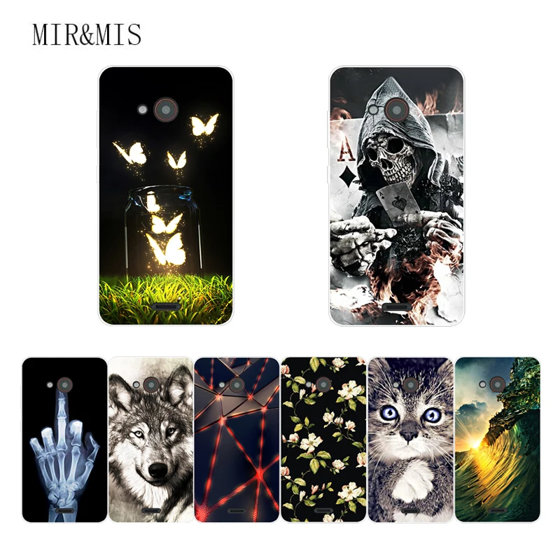 For Fly Fs408 Stratus 8 4.0 Inch Phone Case Soft TPU Silicone Back Cover Protective Printed Fundas |
