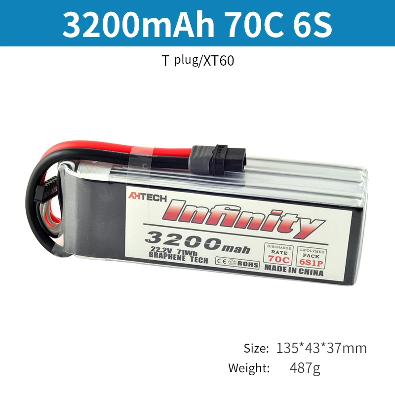Infinity 6S LiPo батарея 70C 3200mAh 4200mAh 5200mAh 22 2 V с T или XT60 разъем RC Lipo батарея|Детали и
