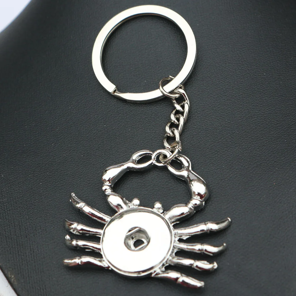 Новая мода форма краба кулон с кнопкой брелок 18 мм Металлическая пуговица