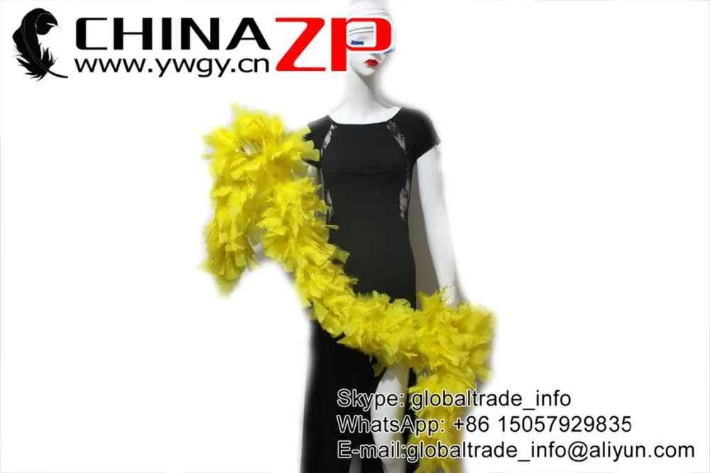Chinazp Feathers Заводская розничная продажа Премиум ручной работы 2 ярдов желтый Chandelle