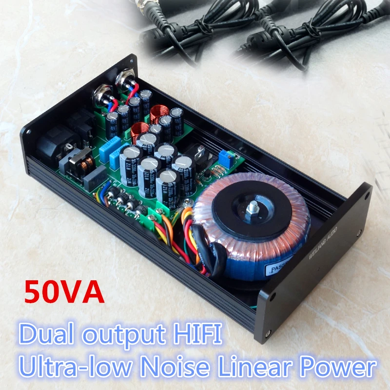 50VA двойной выход HIFI ультра-низкая Шум линейный Питание DC5V 9 V 12 V 15 V 18 V 24 V LP PSU