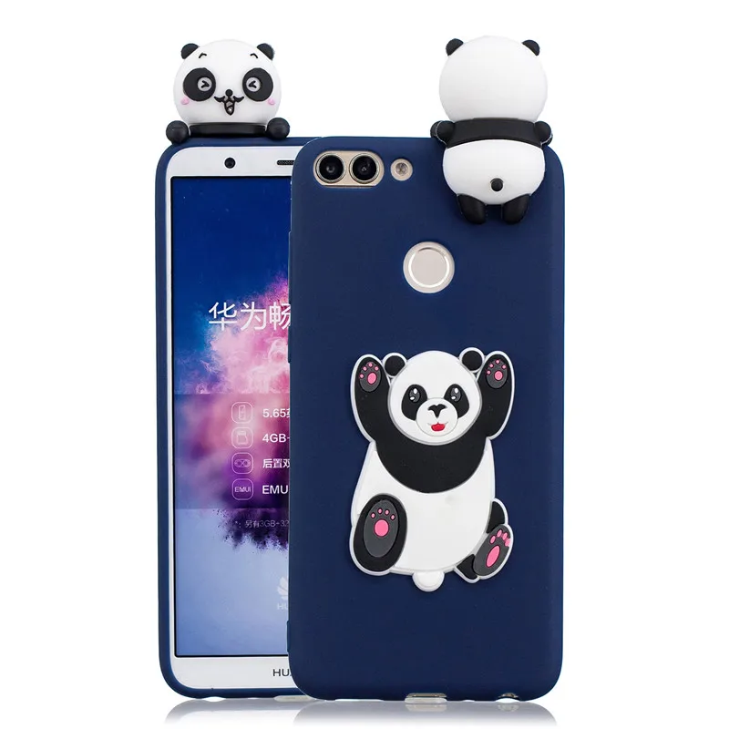 3D Милый Панда Единорог кактус силиконовый чехол для телефона на Fundas huawei P Smart/P Smart чехол Coque для женщин и детей