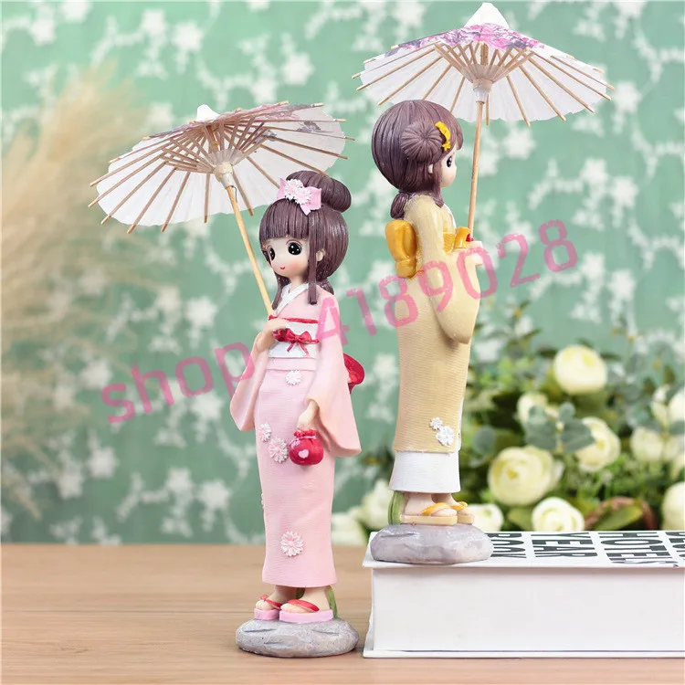 

Pure Handmade make, resin, Japanese kimono girls (1 piece), home decoration crafts ornaments