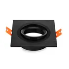 10 шт.лот, черный встраиваемый квадратный светильник с регулируемой рамой для LED GU10 MR16