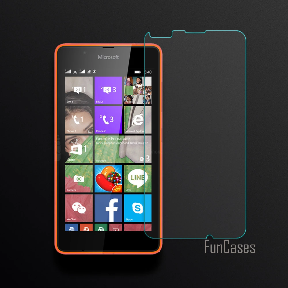 

2.5D экран с закругленными краями для Nokia Lumia 540 Защитная пленка для Nokia Lumia 540 закаленное стекло Передняя пленка против царапин 0,26 мм HD