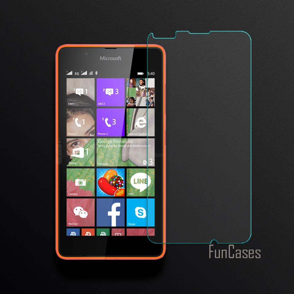 2.5D экран с закругленными краями для Nokia Lumia 540 Защитная пленка закаленное стекло