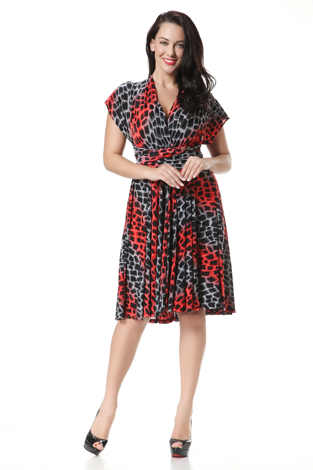 Летнее платье макси шифоновое женское Vestidos De Renda элегантного размера плюс