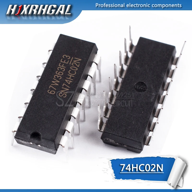 10pcs 74HC02N DIP14 74HC02 DIP SN74HC02N 7402 | Электронные компоненты и принадлежности