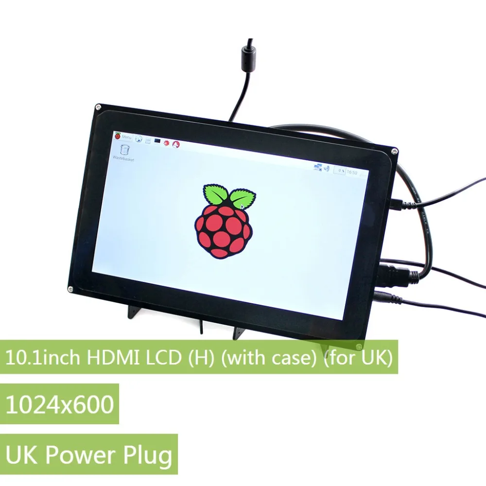 

Waveshare 10.1 inch Capacitive Touch Screen LCD 1024x600 for Raspberry Pi Jetson Nano HDMI Display with Acrylic case for UK